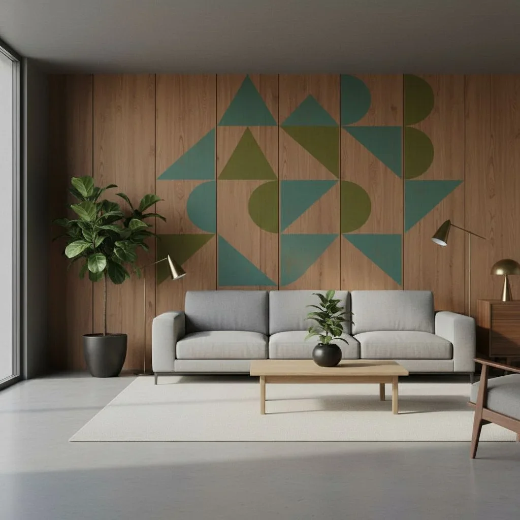 Mid-century modern accent wall