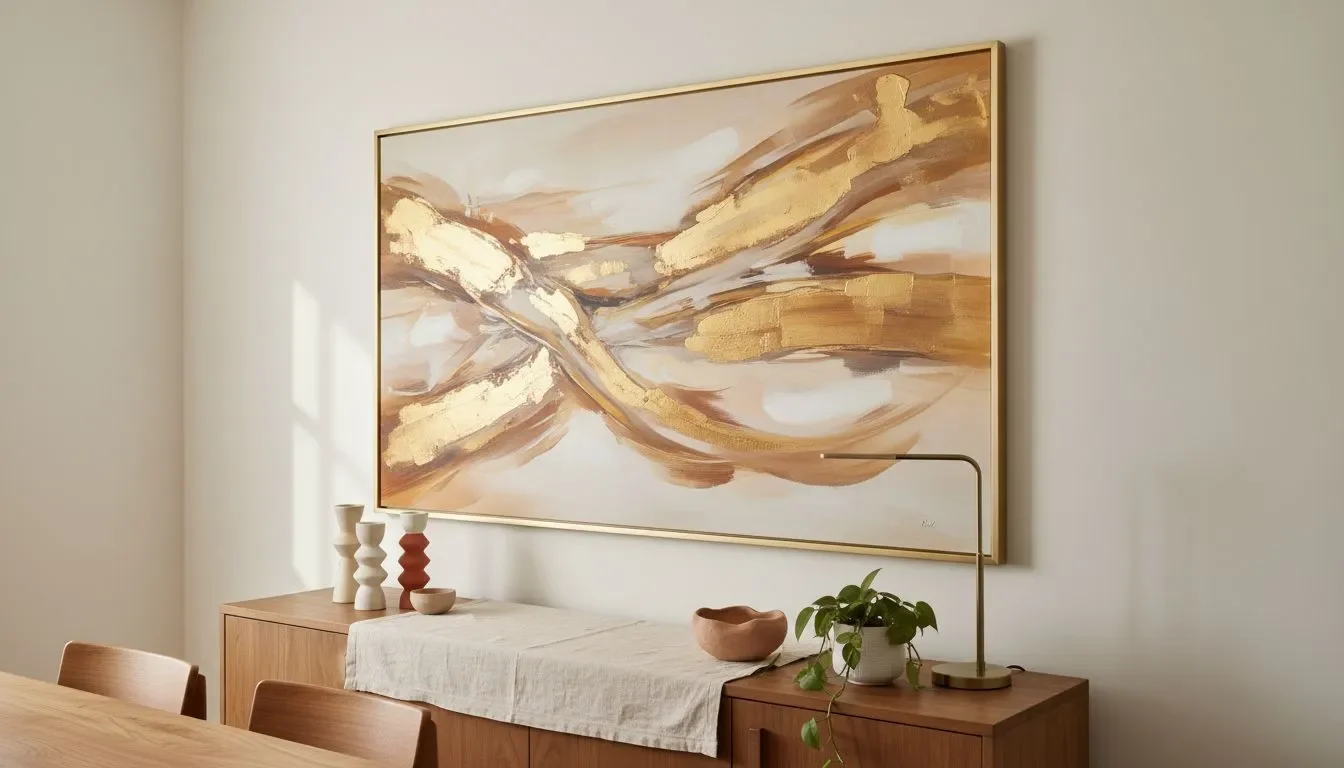 Gold Abstract Wall Art: Transform Your Space Today