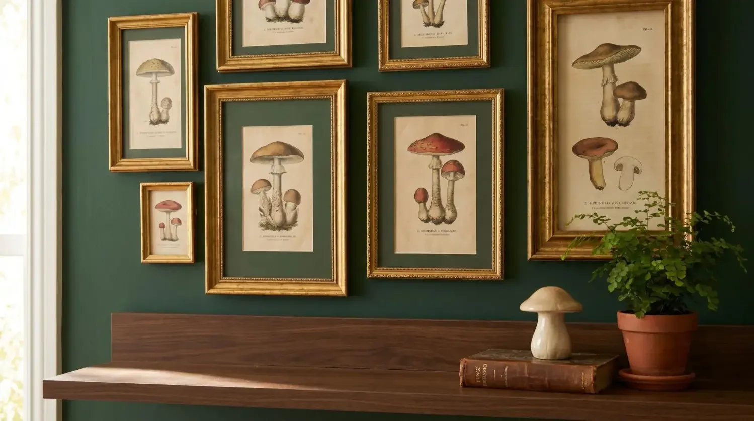 Mushroom Botanical Art Prints: Fungi for Your Walls