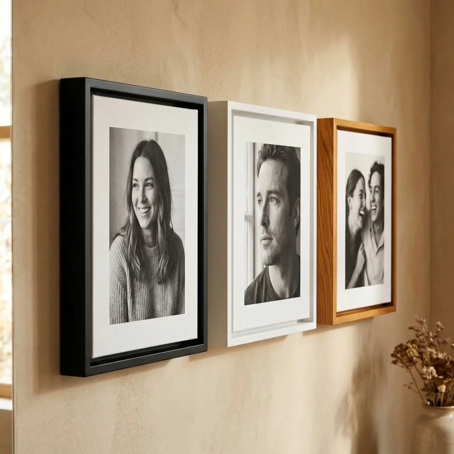 Frame depth and float reveal detail on canvas prints