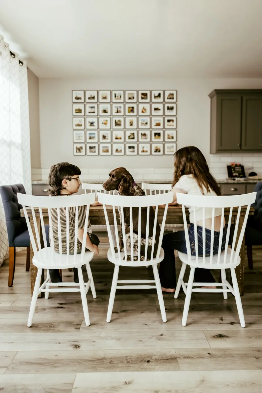 Mixtiles gallery wall with family