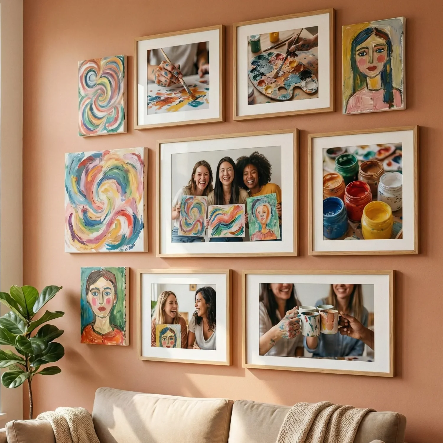 Color-coordinated canvas gallery