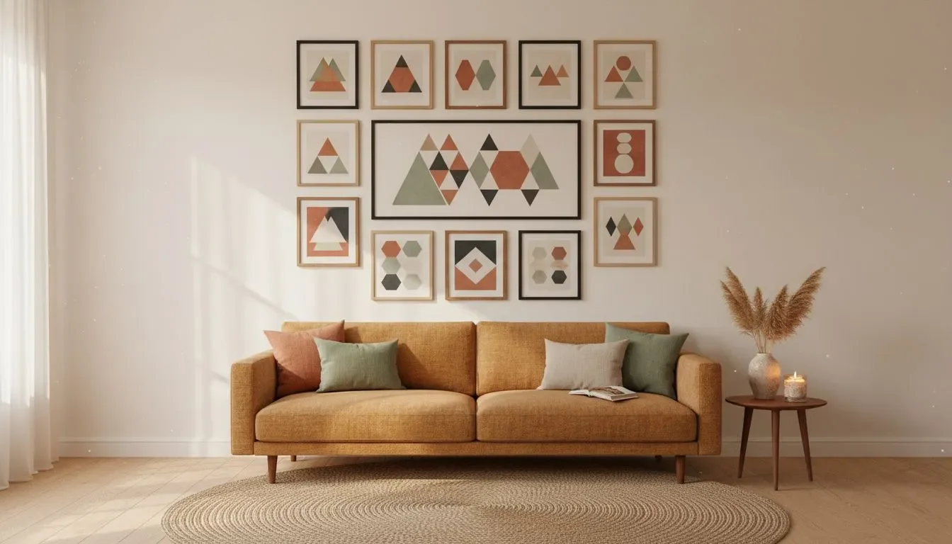 Geometric Wall Art for Living Room: Style Your Space Today