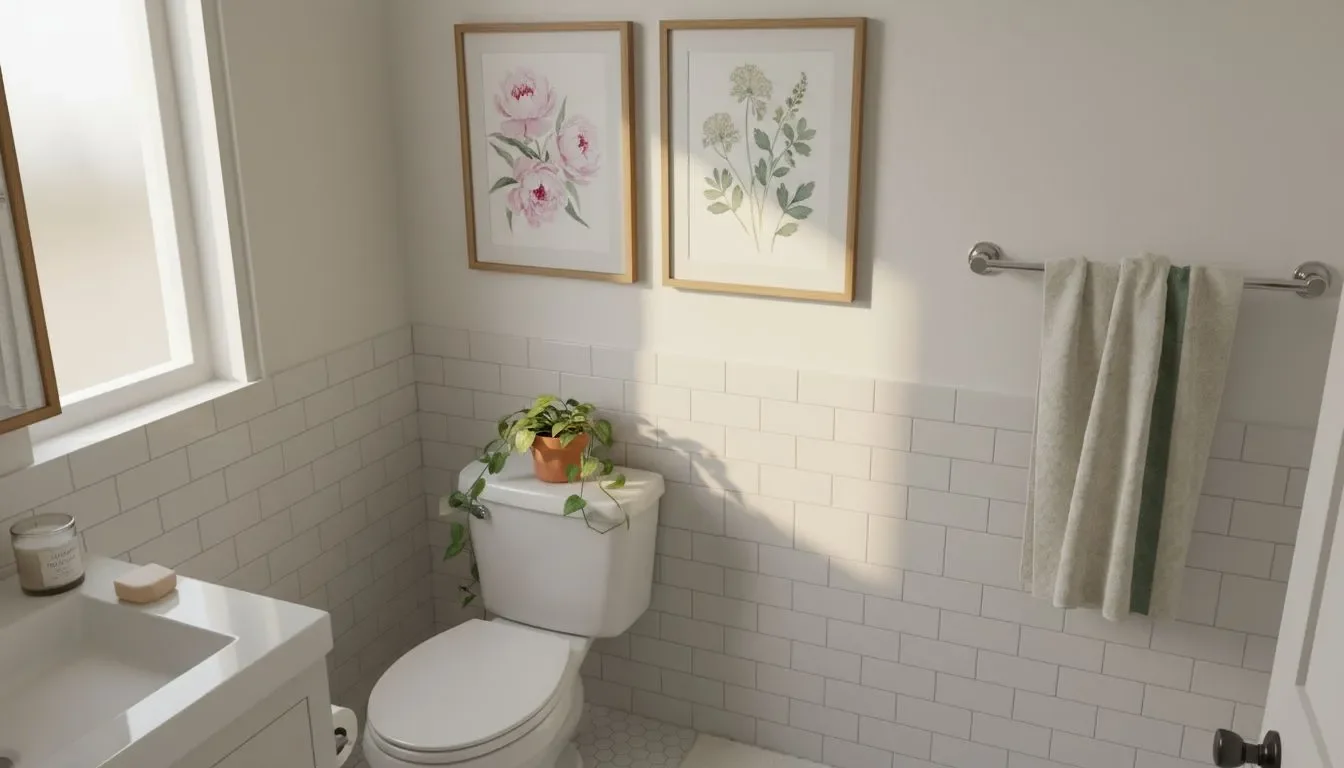 Floral Bathroom Wall Art: Easy Ideas for Renter-Friendly Decor