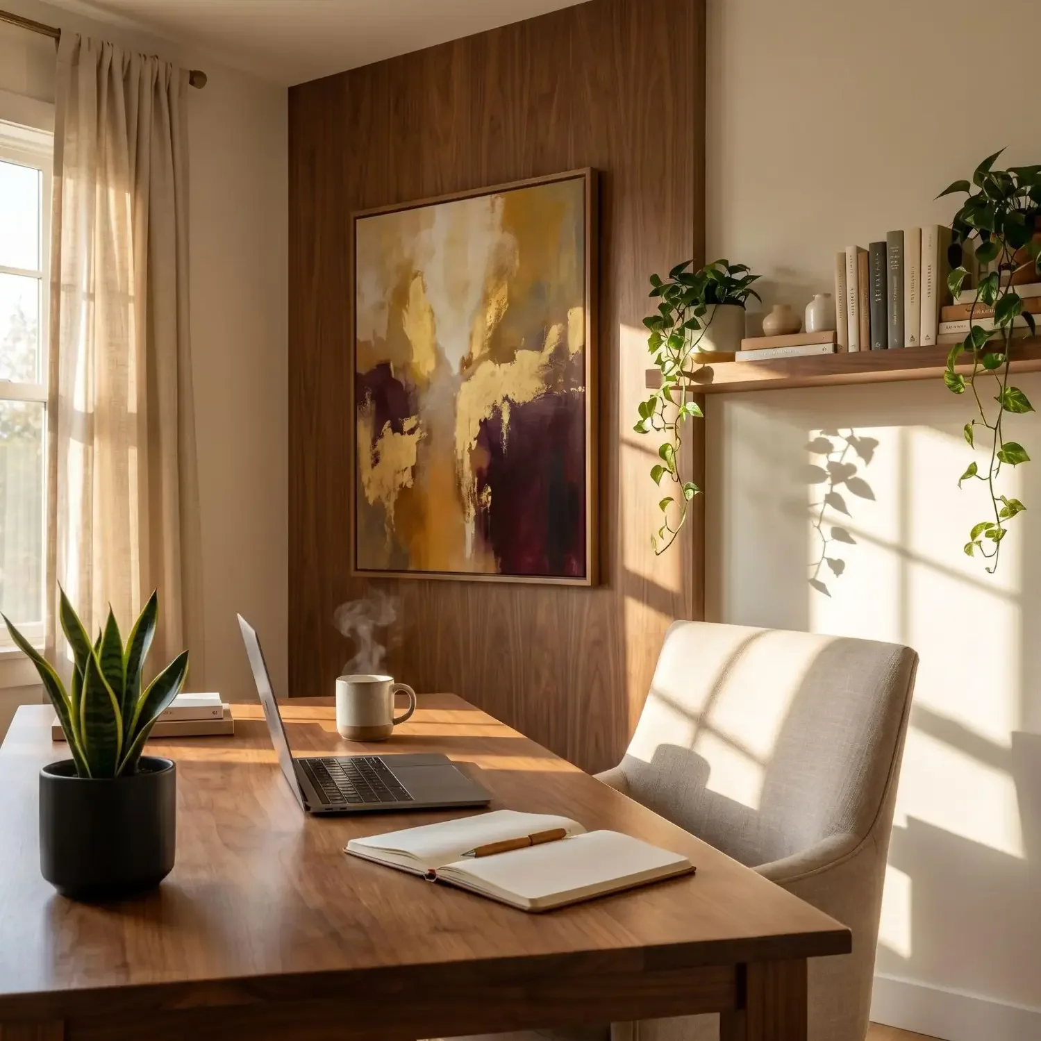 Christian canvas wall art in home office decor