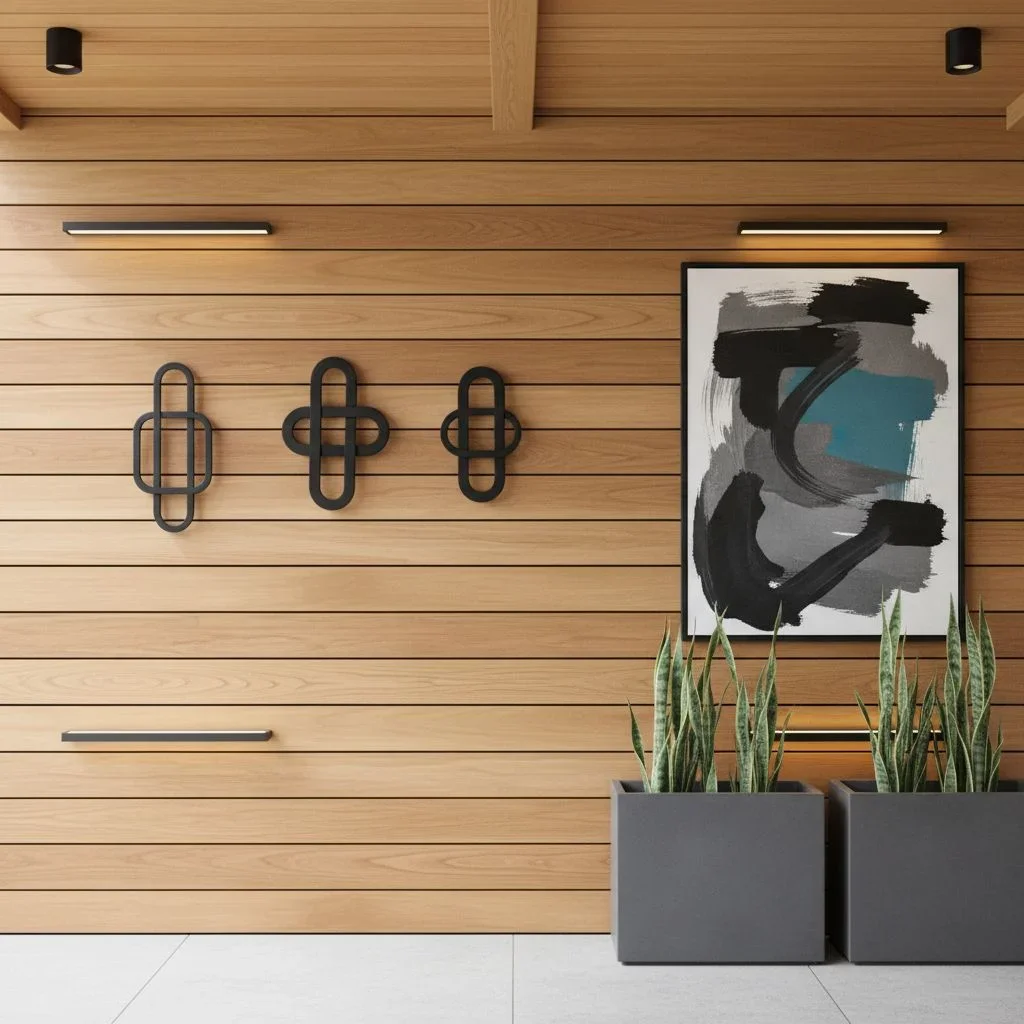 Modern minimal outdoor wall decor
