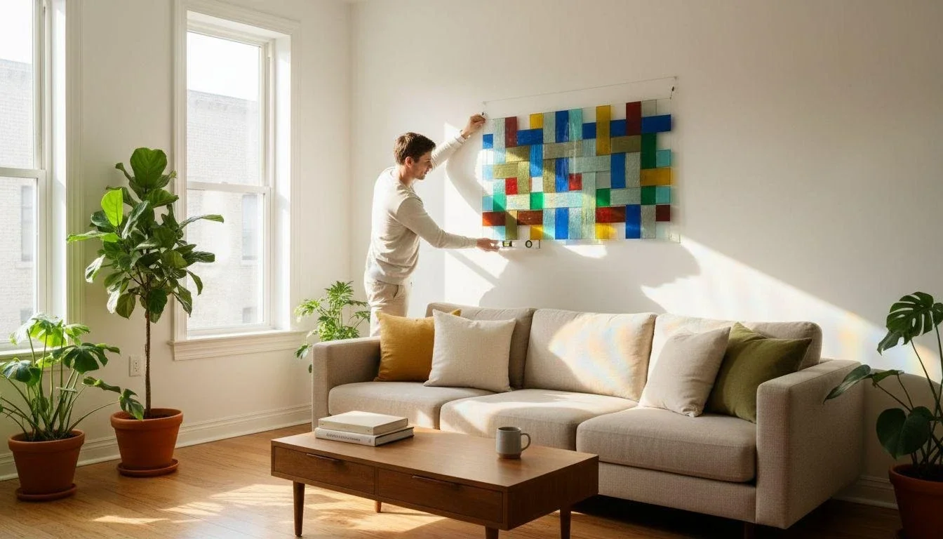 How to Hang Glass Art on Wall
