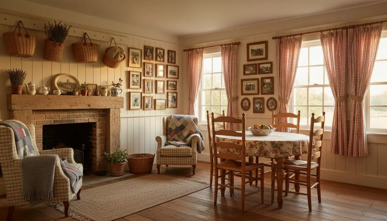 Country Cottage: beadboard and basket decor