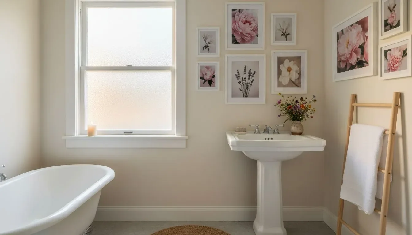 Floral Bathroom Wall Art: Easy Ideas for Renter-Friendly Decor