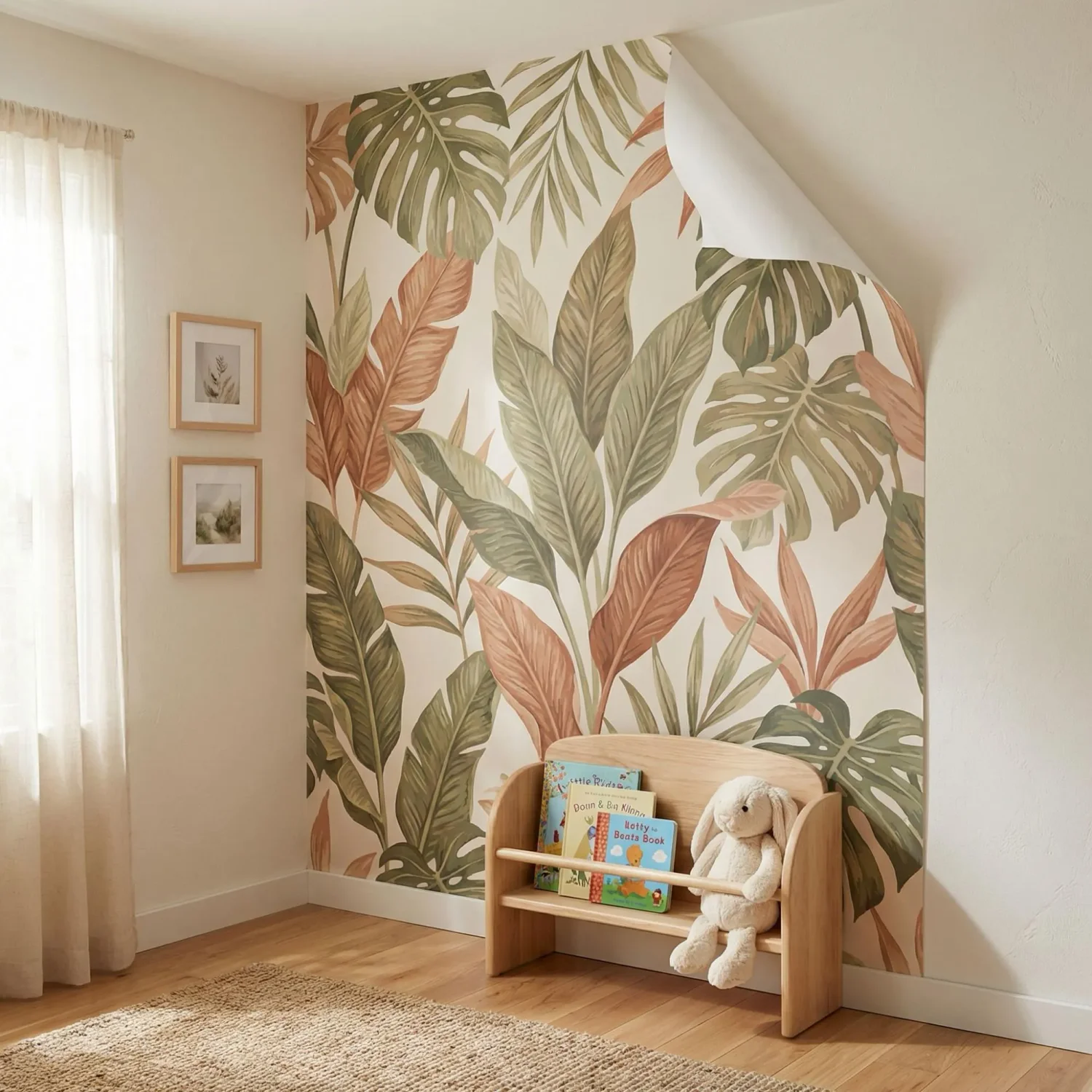 Removable wallpaper peel stick nursery accent wall
