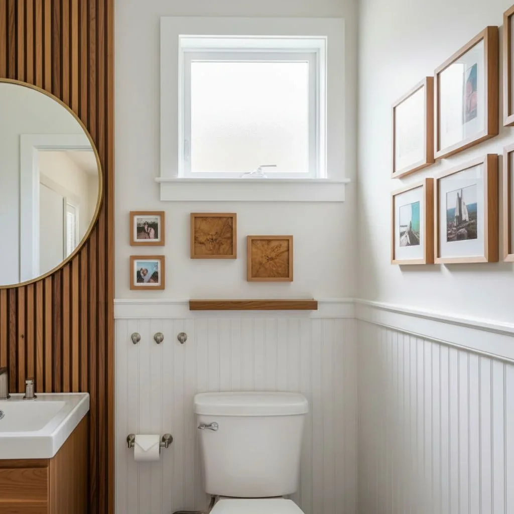 Wood wall decor ideas for humid bathrooms and laundry rooms