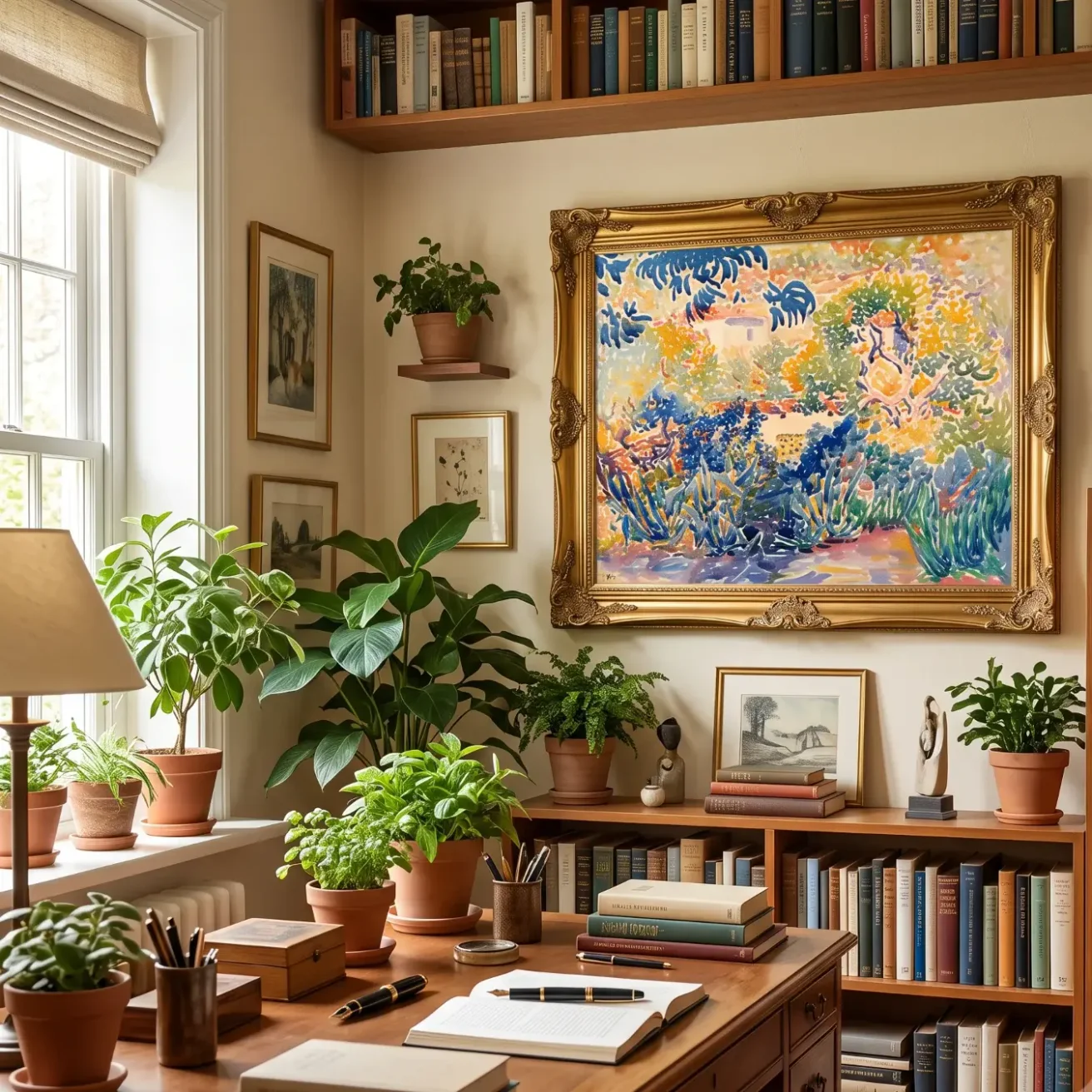 Henri Edmond Cross garden art in a study