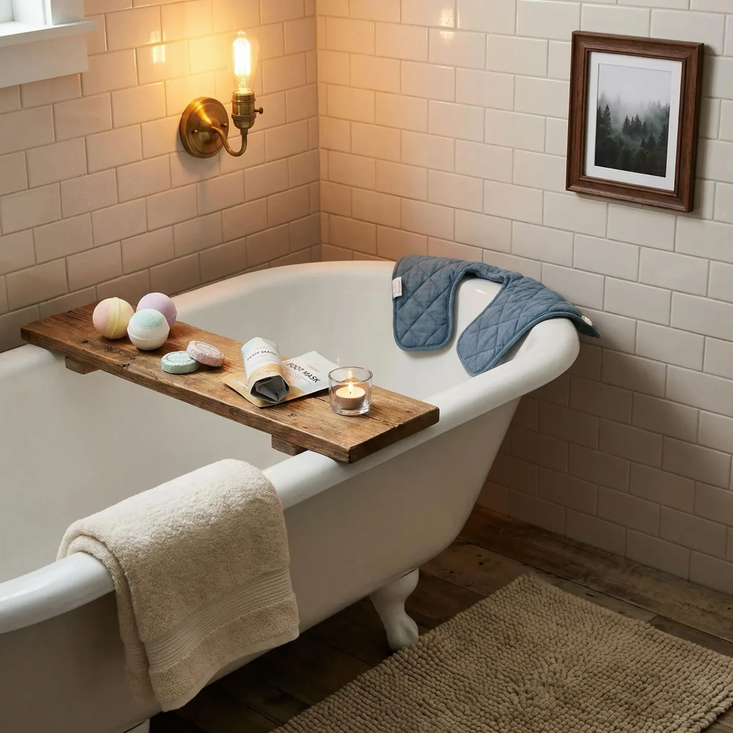 Vet tech self-care gifts: bath bombs and foot masks