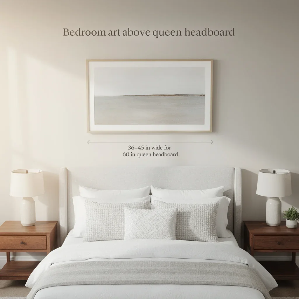 large diy wall art above bed