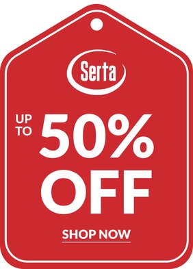 Serta up to 50% off
