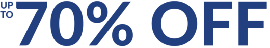 up to 70% off
