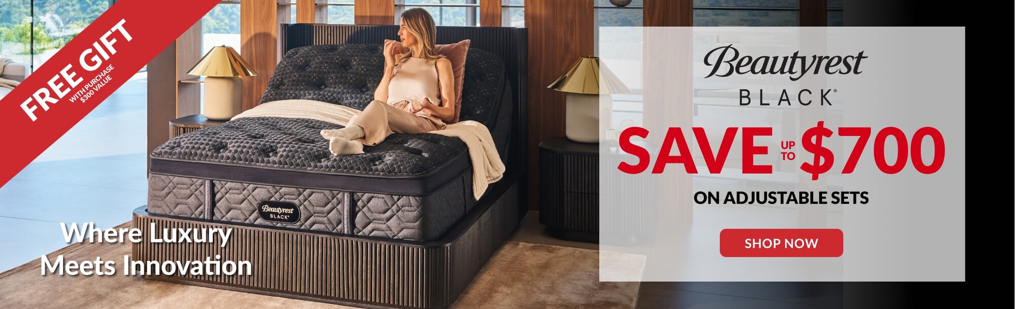 Beautyrest Black save up to $700 on adjustable sets
