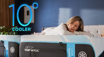 woman in 10 degrees cooler bed