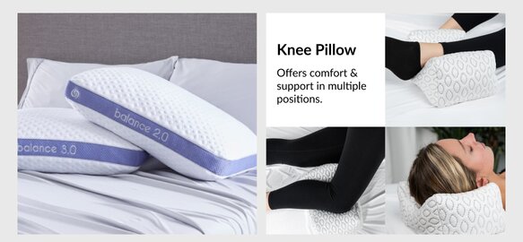 Bedgear pillows and knee pillow