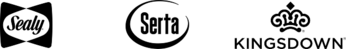 Sealy Serta KIngsdown logos