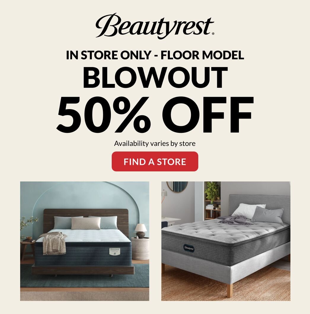 Beautyrest in store only floor model blowout 50% OFF