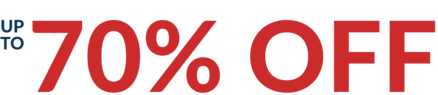 up to 70% off