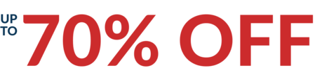 up to 70% off