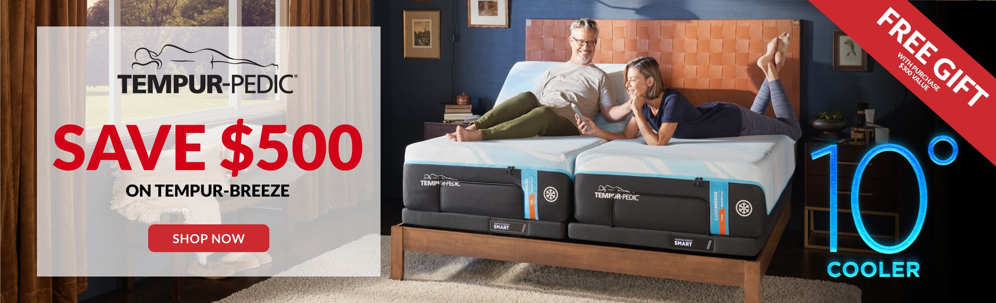Tempur-pedic save $500 on Tempur-Breeze