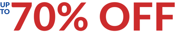 up to 70% off