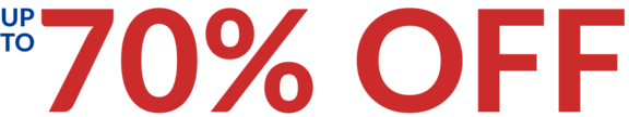 up to 70% off