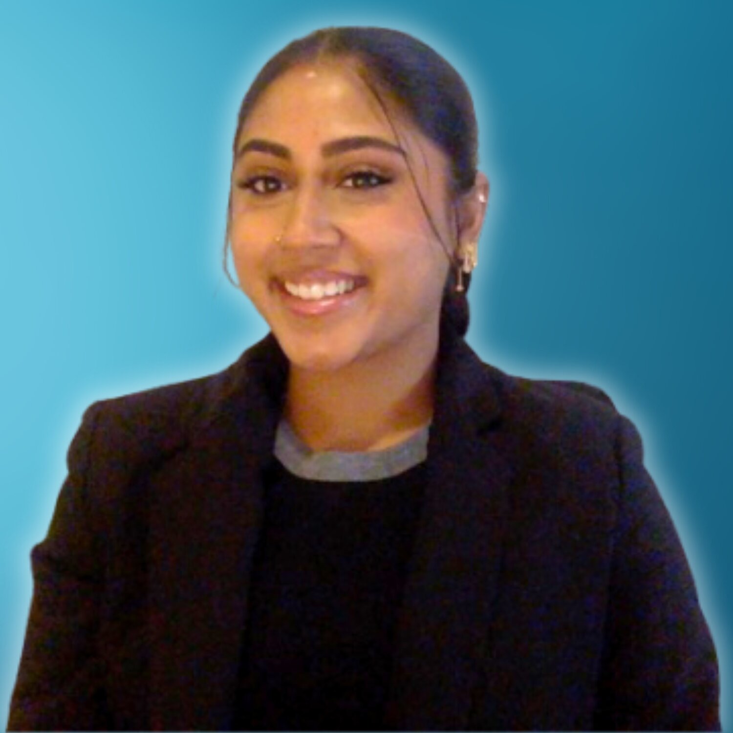 Podcast host recording