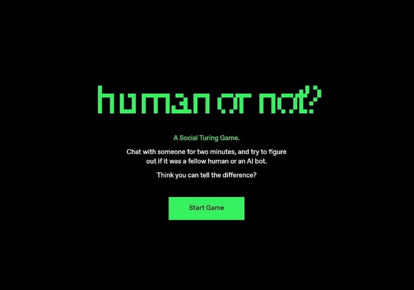 Humanornot.ai main page