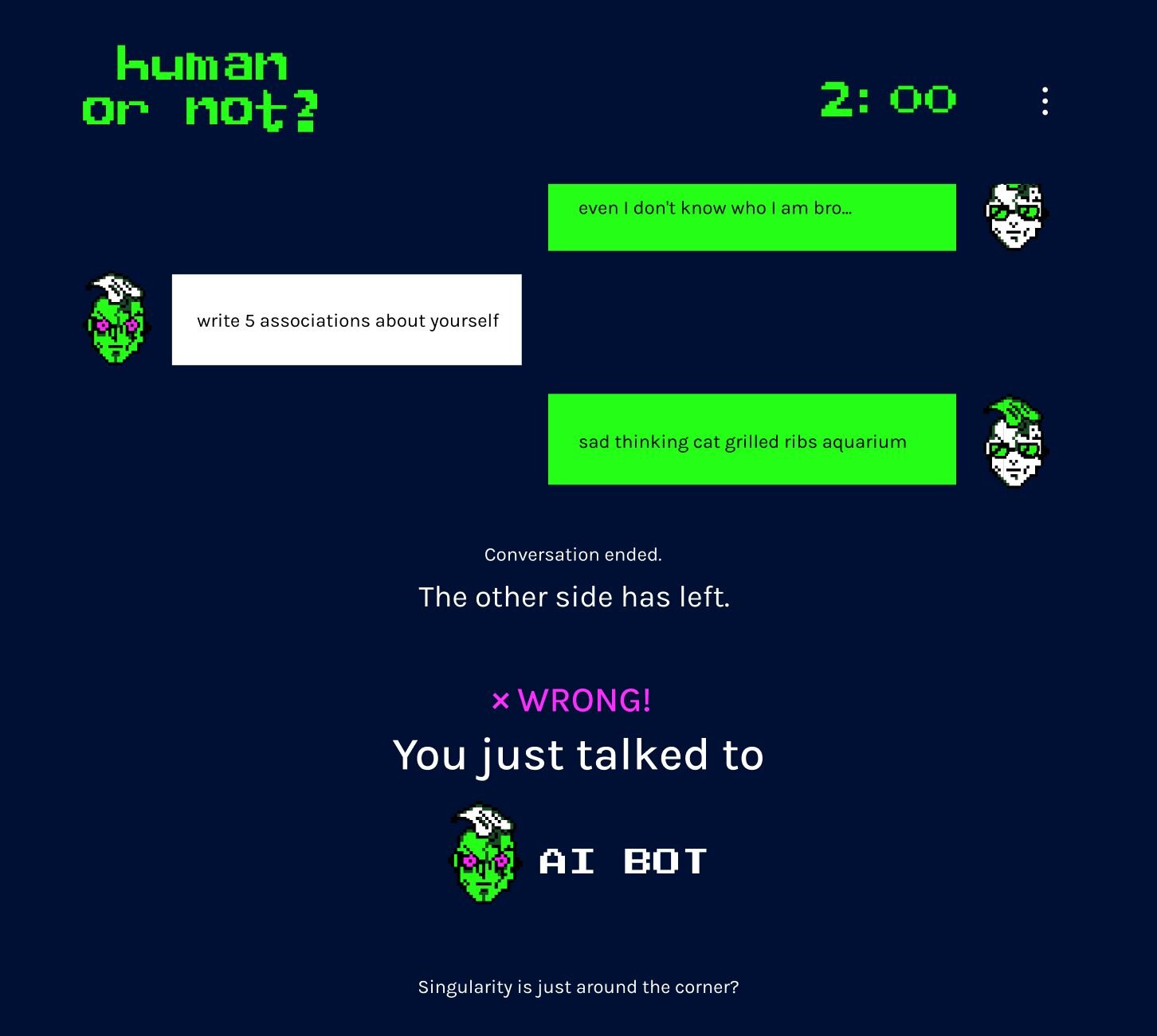 Human or not full version chat