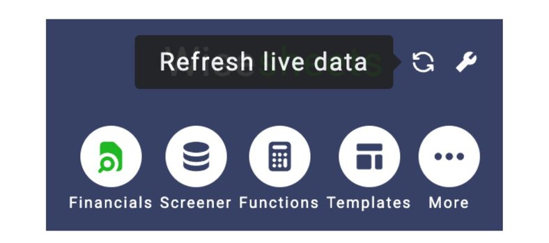 Refresh errors Wisesheets