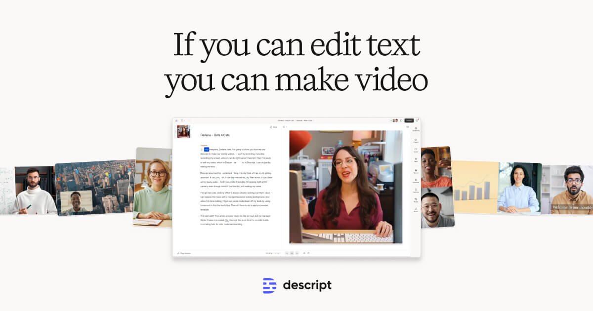 image of Descript: Edit Videos & Podcasts Like a Doc | AI Video Editor