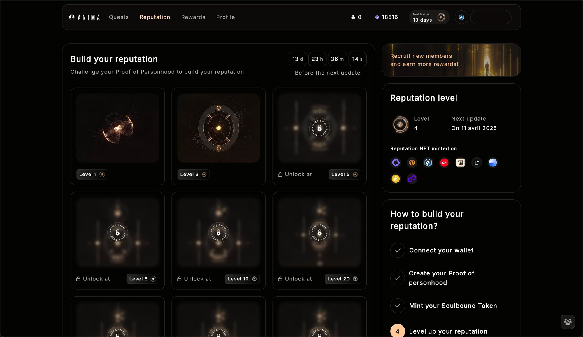 Anima dashboard