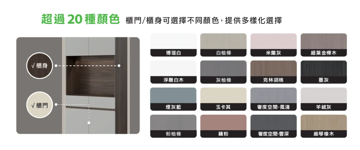 傢俬任意改顏色選擇