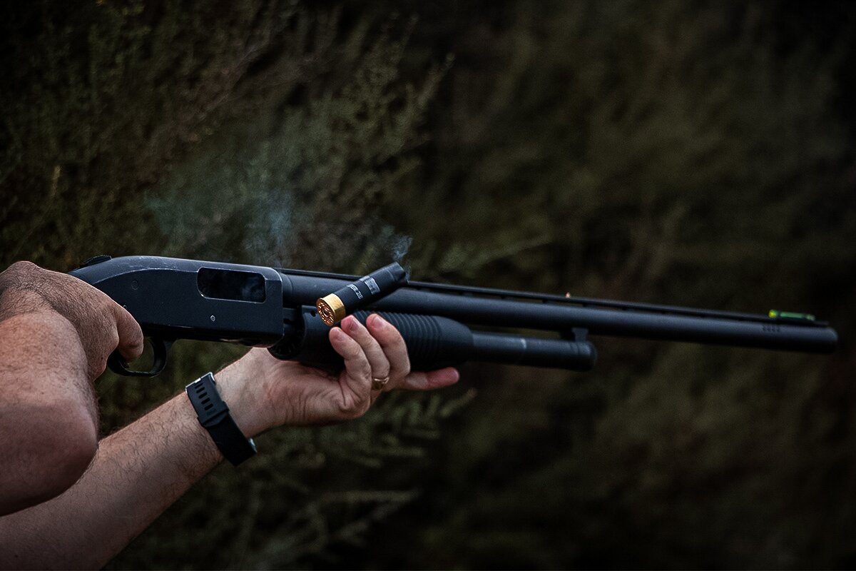 pump action shotgun