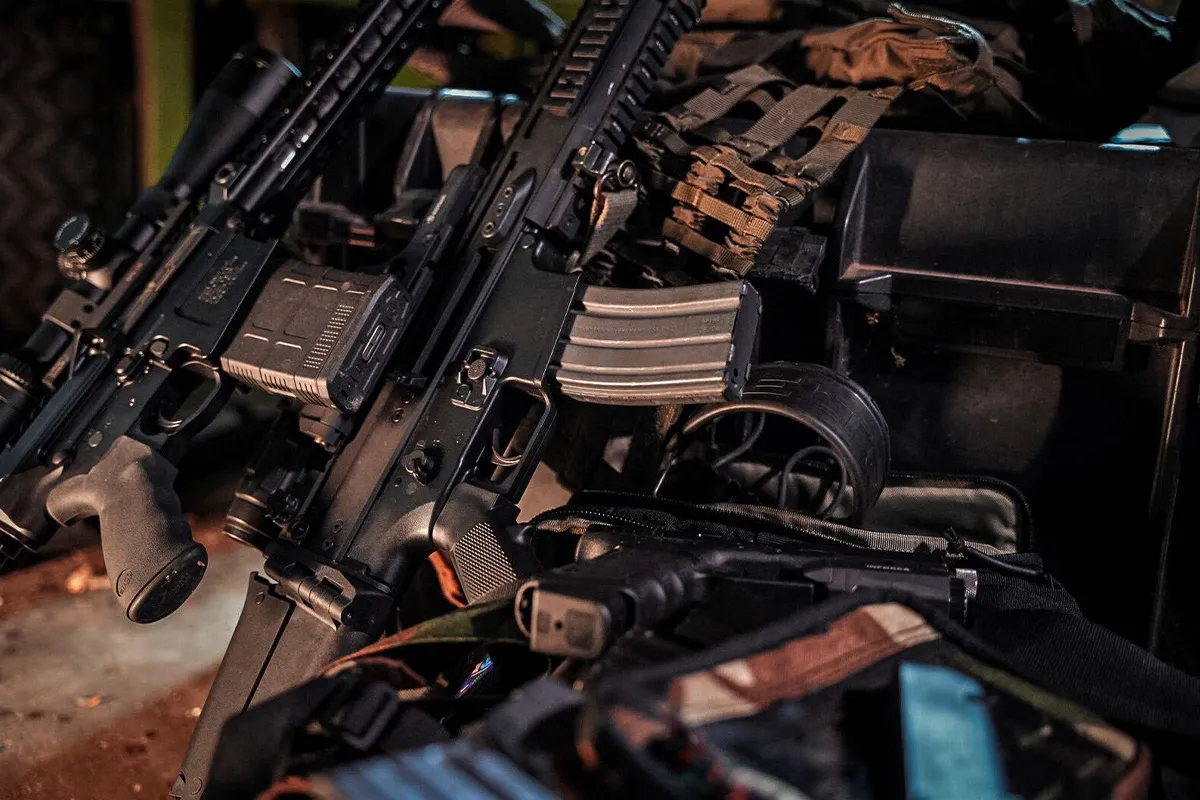 Semi-automatic rifles and pistol