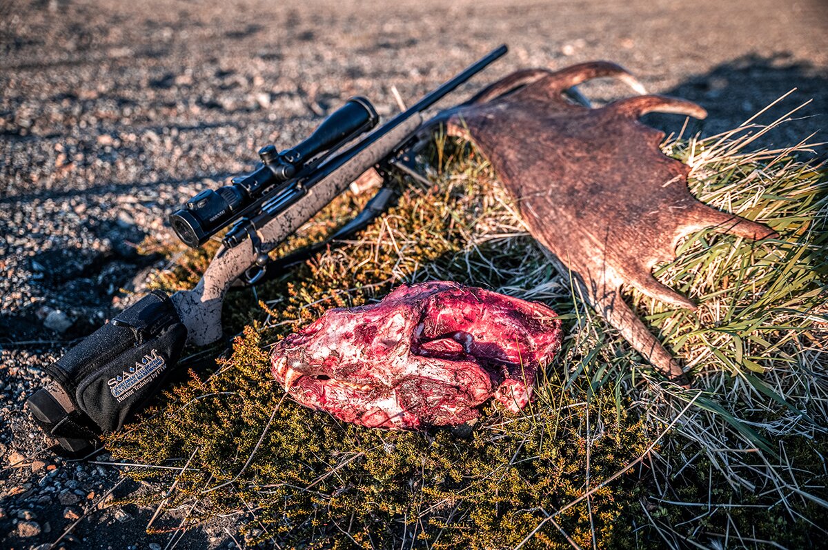 rifle with bear heart