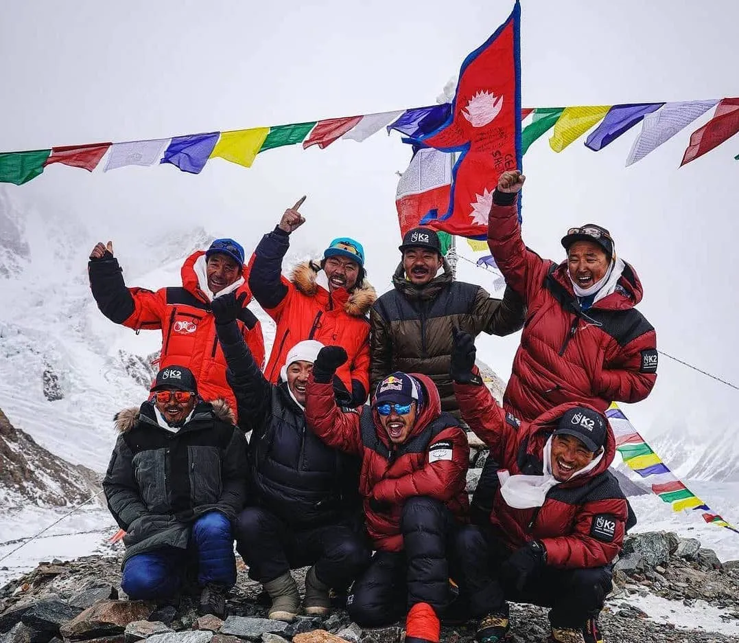 winter ascent of K2, Nepali Sherpa team, free range american