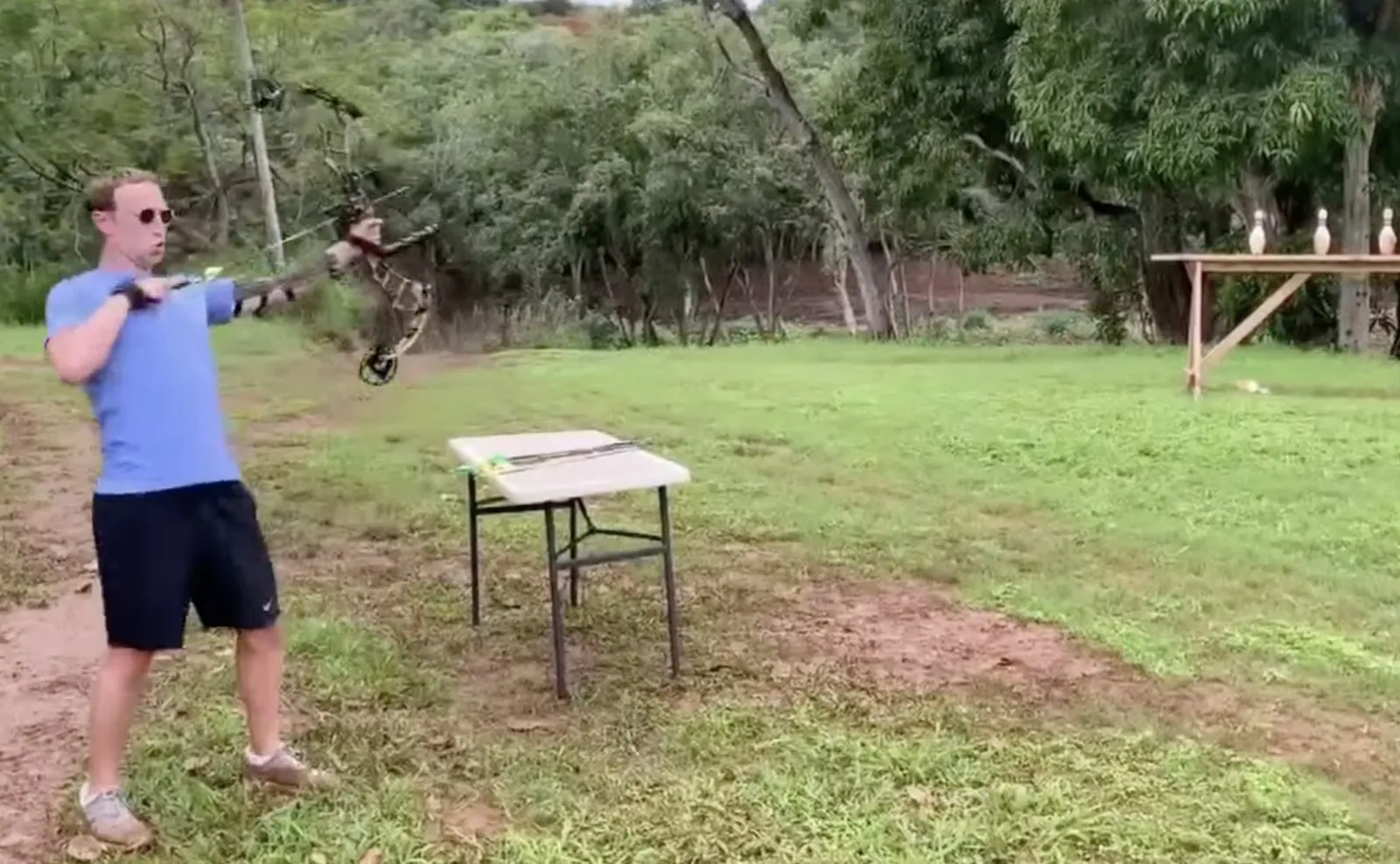 Mark Zuckerberg shoots aiming high