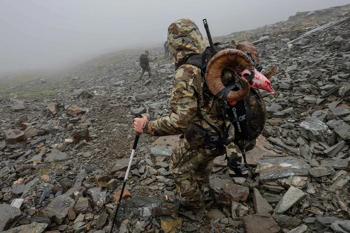 Time for the long trek back after a successful hunt