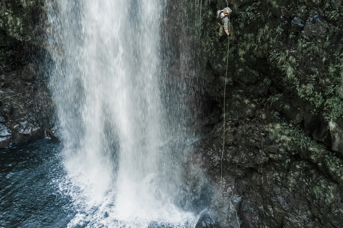 rappelling gear