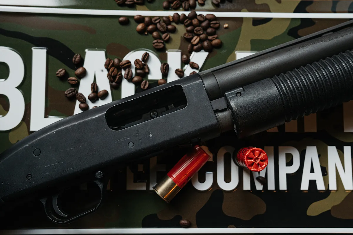 pump action shotgun