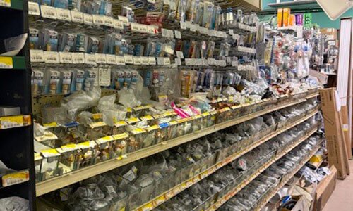 Plumbing and electrical department at Moningoffs Appliance Supply.