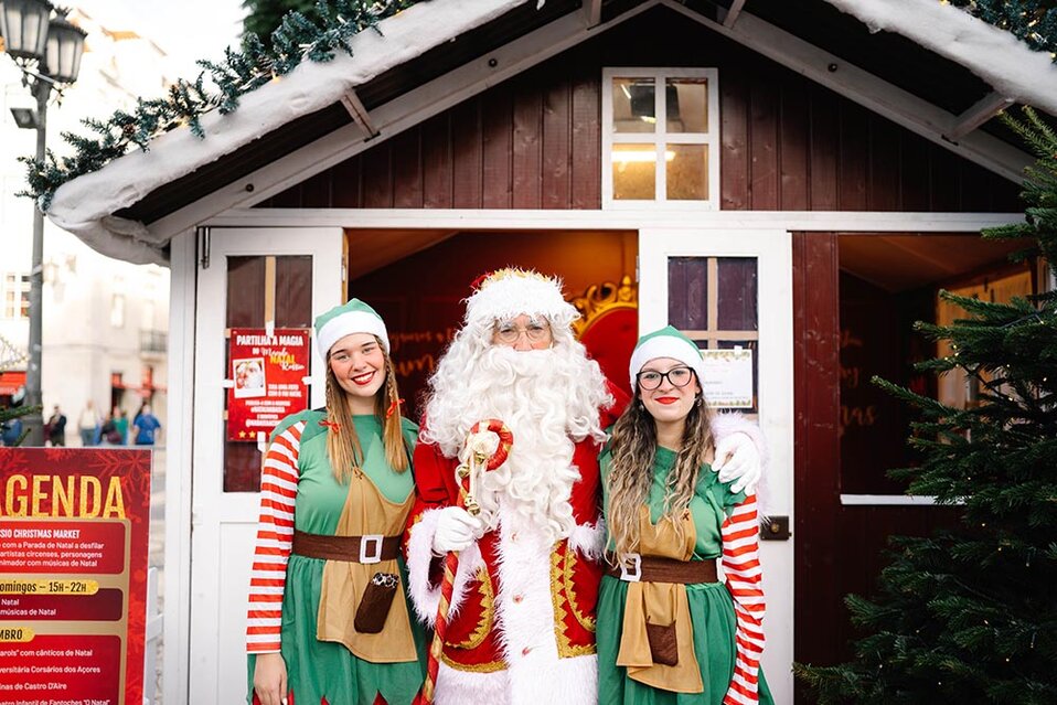 Santa Claus at Rossio Christmas Market, Lisbon