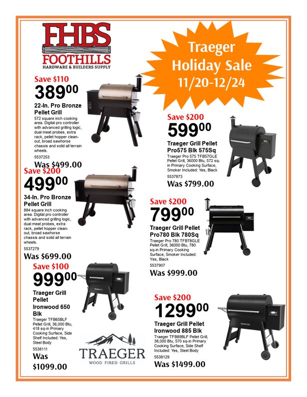 Traeger Holiday Sale Flyer