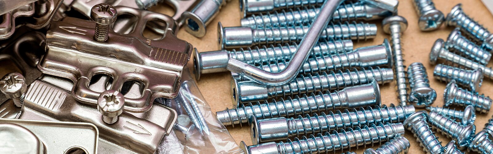 Fasteners and hardware for furniture assembly