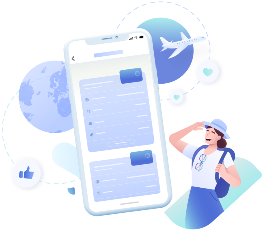Airalo for Business Hero illustration